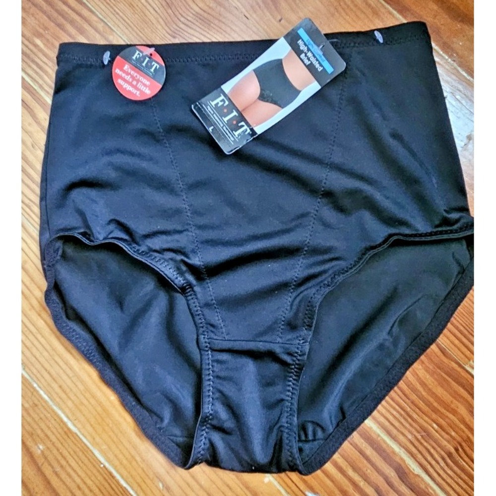NWT F.I.T figure improving technology light‎ control High-waisted brief L black